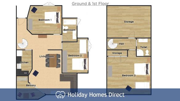Apartment Layout ground & 1st floor